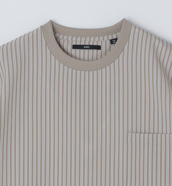 SHIPS「SHIPS: COOLMAX(R) シアサッカー Tシャツ」|Tシャツ・カットソー|