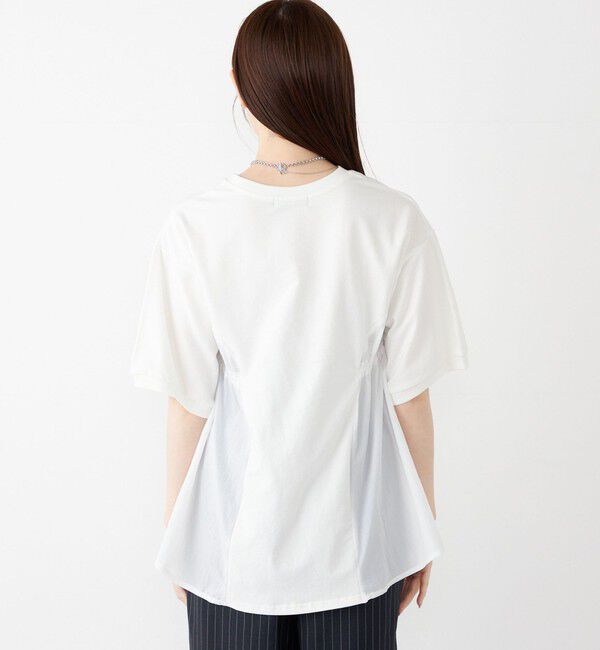 SHIPS Colors 「SHIPS Colors:〈洗濯機可能〉ミニ裏毛 ドッキング トップス◇」|Tシャツ・カットソー|