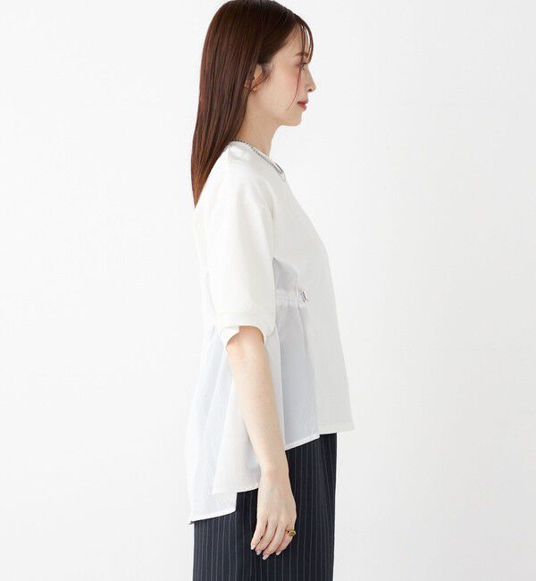 SHIPS Colors 「SHIPS Colors:〈洗濯機可能〉ミニ裏毛 ドッキング トップス◇」|Tシャツ・カットソー|