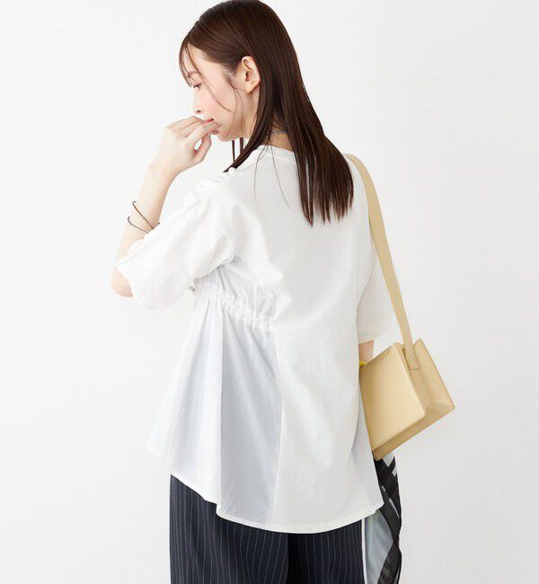 SHIPS Colors 「SHIPS Colors:〈洗濯機可能〉ミニ裏毛 ドッキング トップス◇」|Tシャツ・カットソー|