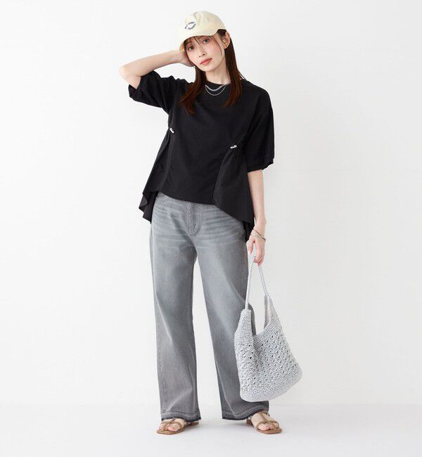 SHIPS Colors 「SHIPS Colors:〈洗濯機可能〉ミニ裏毛 ドッキング トップス◇」|Tシャツ・カットソー|