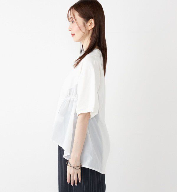 SHIPS Colors 「SHIPS Colors:〈洗濯機可能〉ミニ裏毛 ドッキング トップス◇」|Tシャツ・カットソー|