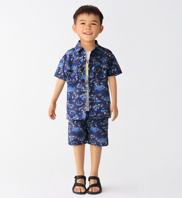 SHIPS Colors 「SHIPS Colors:100～140cm / ロフトエアー プリント シャツ◇」|シャツ・ブラウス|