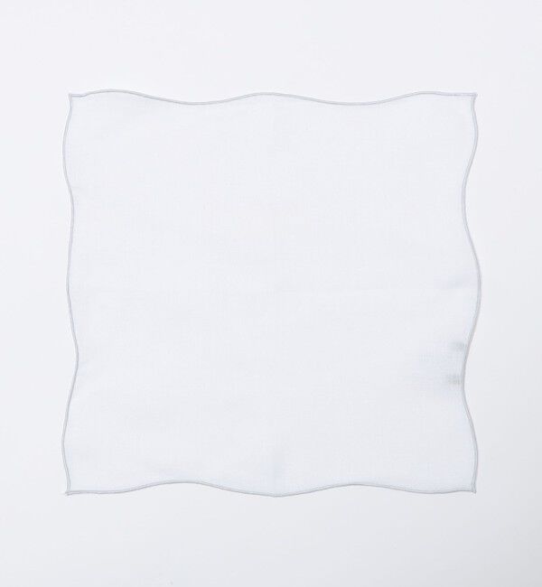 SHIPS「MUNGAI: ONDA パイピング リネン チーフ」|ハンカチ|グレー系