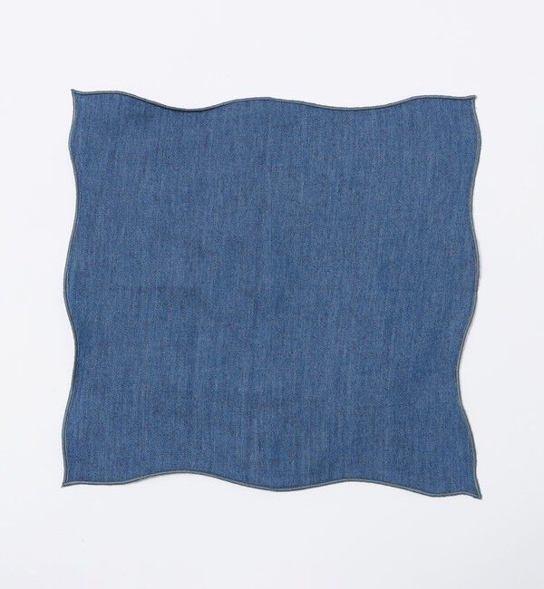 SHIPS「MUNGAI: ONDA パイピング リネン チーフ」|ハンカチ|ロイヤルブルー