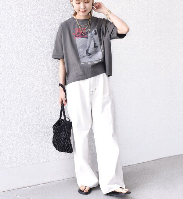 SHIPS for women「【SHIPS別注】81BRANCA:フォト ワイド TEE」|Tシャツ・カットソー|