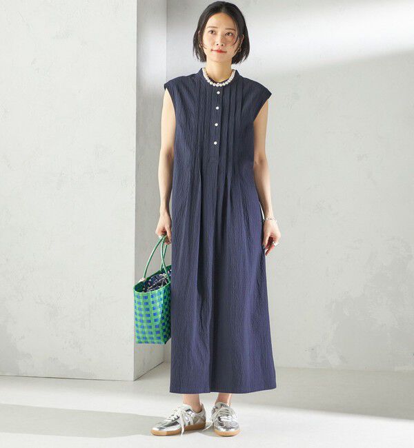 SHIPS for women「〈手洗い可能〉ACAR リップル タック ワンピース」|ワンピース|