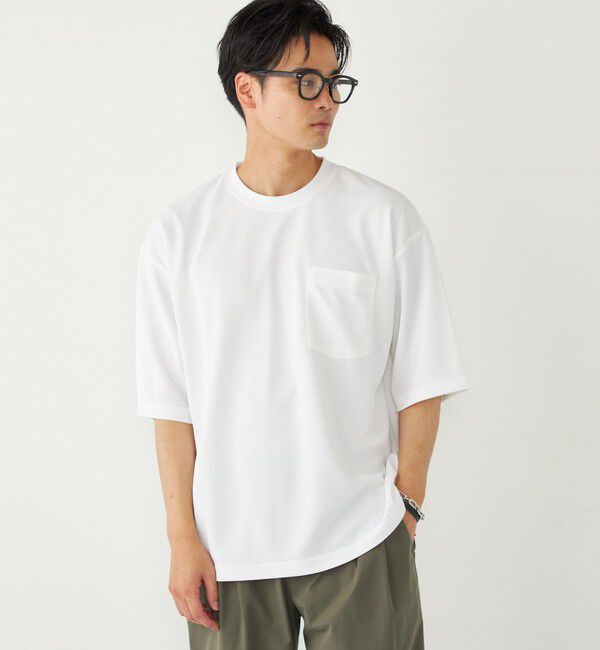 SHIPS Colors 「SHIPS Colors:〈汗隠し・接触冷感・紫外線軽減〉FRESH TECH ルーズ Tシャツ」|Tシャツ・カットソー|ライトホワイト