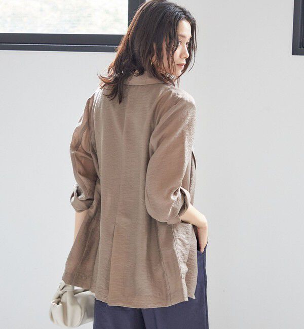 SHIPS for women「〈手洗い可能〉シアー シルク混 ジャケット」|テーラードジャケット|