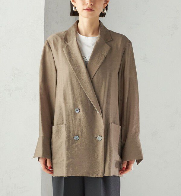 SHIPS for women「〈手洗い可能〉シアー シルク混 ジャケット」|テーラードジャケット|