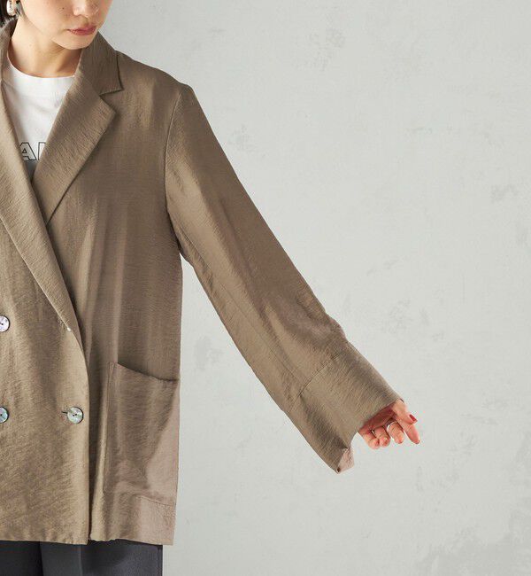 SHIPS for women「〈手洗い可能〉シアー シルク混 ジャケット」|テーラードジャケット|