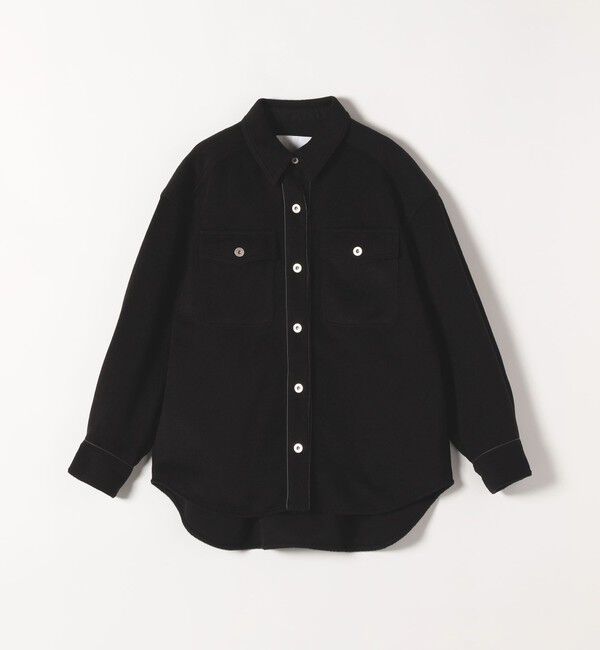 quaranciel「quaranciel: ジャージー メルトン パイピング CPO ビッグ シャツ ジャケット」|その他|