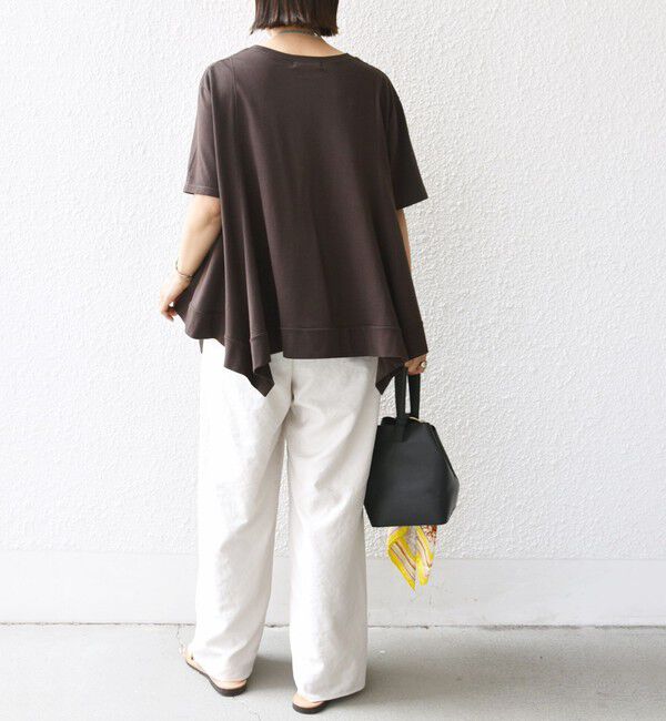 SHIPS for women「ヘムフレア ショート スリーブ プルオーバー」|Tシャツ・カットソー|