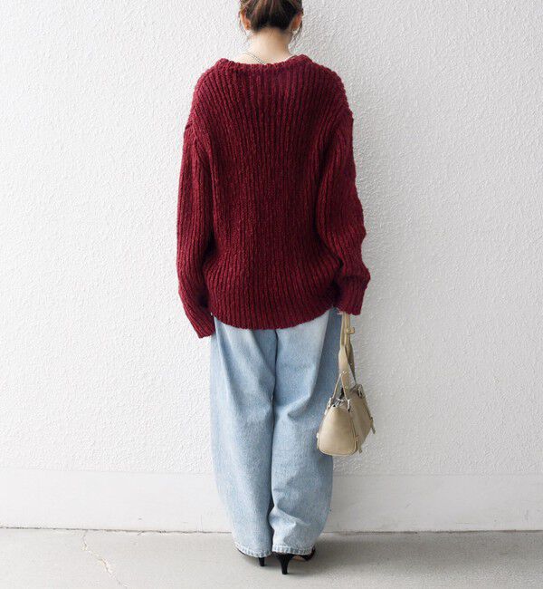 SHIPS any「SHIPS any:〈手洗い可能〉ロービング ルーズ ニット プルオーバー」|ニット・セーター|