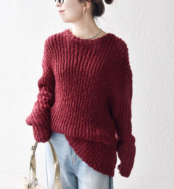 SHIPS any「SHIPS any:〈手洗い可能〉ロービング ルーズ ニット プルオーバー」|ニット・セーター|