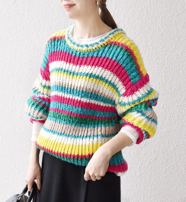 SHIPS any「SHIPS any:〈手洗い可能〉ロービング ルーズ ニット プルオーバー」|ニット・セーター|