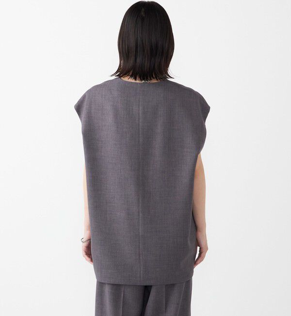 SHIPS Colors 「SHIPS Colors:〈手洗い可能〉ウーステッドライク Vネック ベスト(セットアップ対応可能)」|ベスト・ジレ|