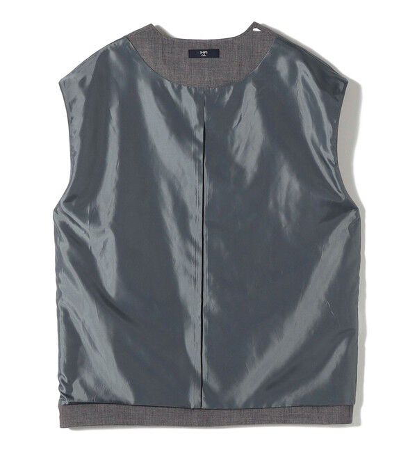 SHIPS Colors 「SHIPS Colors:〈手洗い可能〉ウーステッドライク Vネック ベスト(セットアップ対応可能)」|ベスト・ジレ|