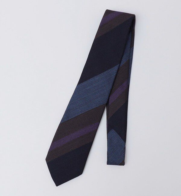 SHIPS「SHIPS: シルク デラヴェ ワイド ストライプ ネクタイ」|ネクタイ・蝶ネクタイ|ロイヤルブルー