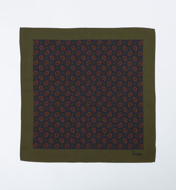 SHIPS「Puccini: シルク マダー ペイズリー チーフ」|バンダナ・スカーフ|ロイヤルブルー