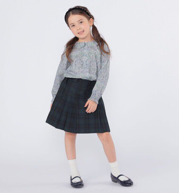 SHIPS KIDS「SHIPS KIDS:100～130cm / 50th ANNIV セレモニー チェック プリーツ スカート」|スカート|