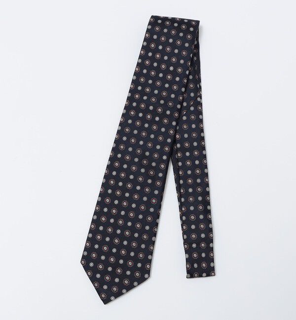 SHIPS「SHIPS: シルク サテン フラワー コモン ネクタイ」|ネクタイ・蝶ネクタイ|ネイビー