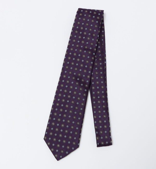 SHIPS「SHIPS: シルク サテン フラワー コモン ネクタイ」|ネクタイ・蝶ネクタイ|パープル系