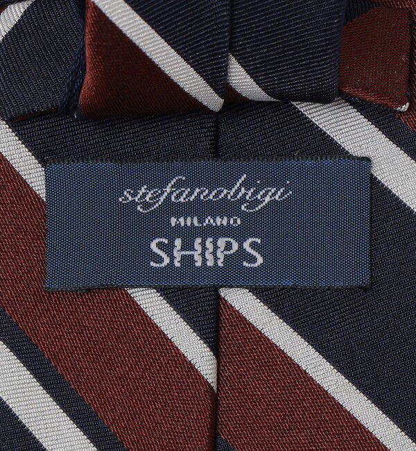 SHIPS「Stefanobigi: シルク リバース レジメンタル ネクタイ」|ネクタイ・蝶ネクタイ|