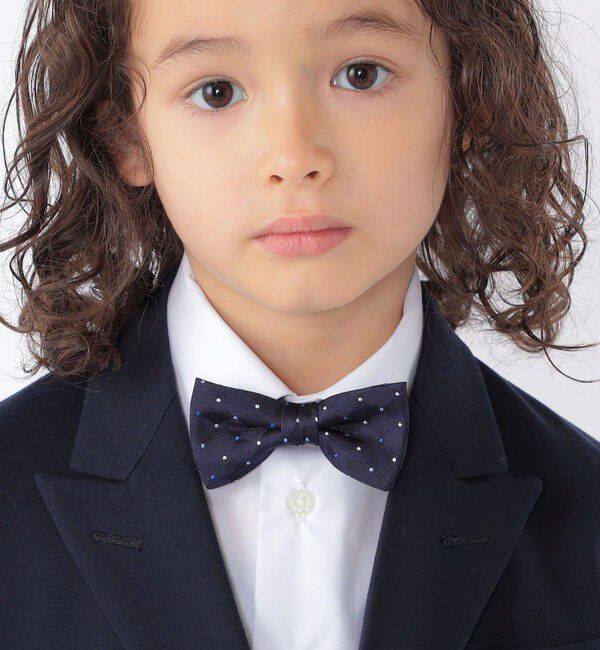 SHIPS KIDS「SHIPS KIDS:セレモニー ドット柄 蝶ネクタイ」|ネクタイ・蝶ネクタイ|ネイビー