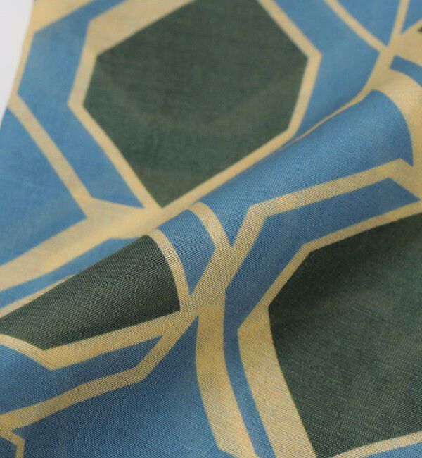 SHIPS「Puccini: コットン シルク ジオメトリック スカーフ」|バンダナ・スカーフ|