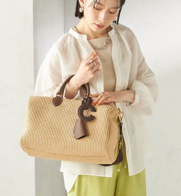 SHIPS for women「《予約》【WEB限定】George Cinq:イニシャル チャーム（ブラウン）」|チャーム・キーホルダー|