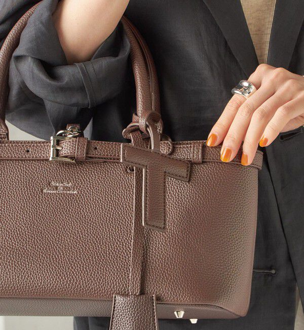 SHIPS for women「《予約》【WEB限定】George Cinq:イニシャル チャーム（ブラウン）」|チャーム・キーホルダー|