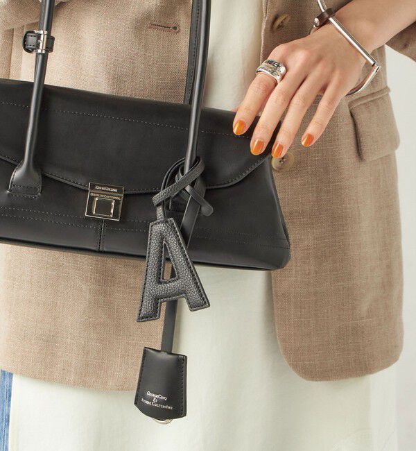 SHIPS for women「《予約》【WEB限定】George Cinq:イニシャル チャーム（ブラック）」|チャーム・キーホルダー|A