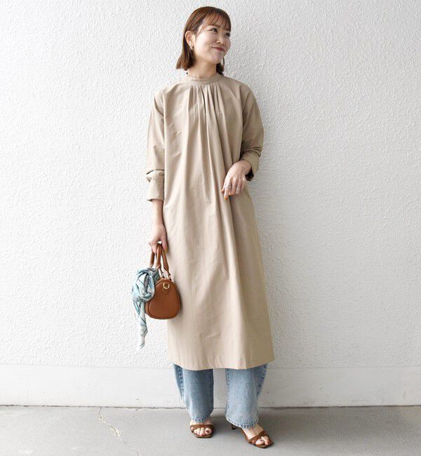 SHIPS any「SHIPS any:〈洗濯機可能〉タイプライター ボウタイ リボン シャツ ワンピース」|ワンピース|