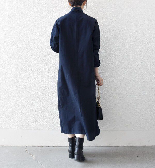 SHIPS any「SHIPS any:〈洗濯機可能〉タイプライター ボウタイ リボン シャツ ワンピース」|ワンピース|