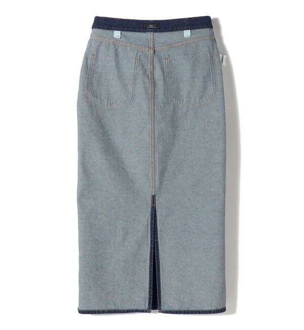 SHIPS for women「SHIPS Primary Navy Label:ワンウォッシュ 5ポケット デニム スカート」|スカート|
