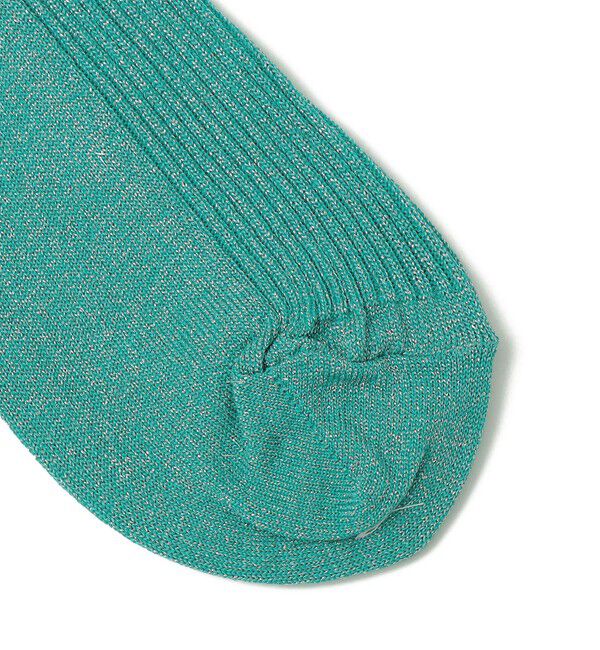 SHIPS for women「Piedi Nudi:グリッター リブ ミディ ソックス」|ソックス|