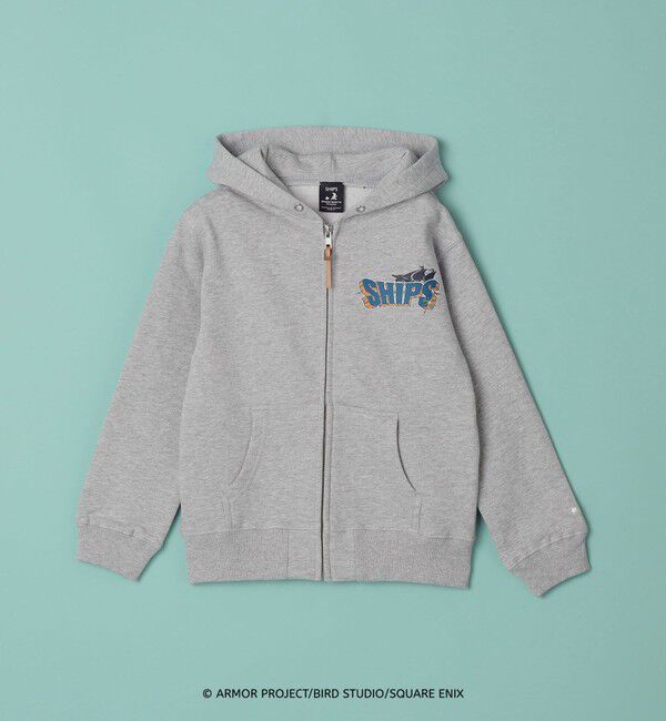 SHIPS KIDS「DQVIIR &times; SHIPS:110～150cm ロゴ ZIP フーディー〈KIDS〉」|パーカー|グレー
