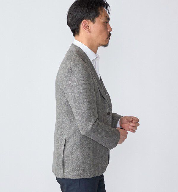 SHIPS「SHIPS: T.G.di Fabio ウール リネン ヘリンボーン ジャケット」|テーラードジャケット|