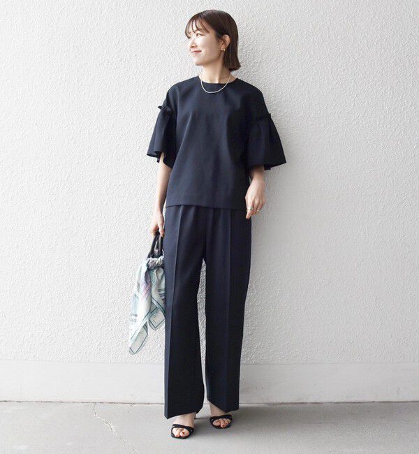 SHIPS any「《予約》SHIPS any:〈洗濯機可能〉リネン ライク ブラウス &times; イージー パンツ セットアップ」|その他|