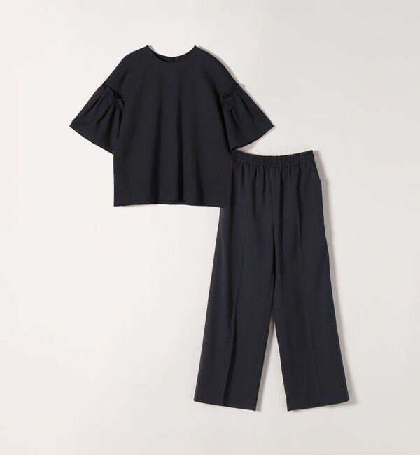SHIPS any「《予約》SHIPS any:〈洗濯機可能〉リネン ライク ブラウス &times; イージー パンツ セットアップ」|その他|