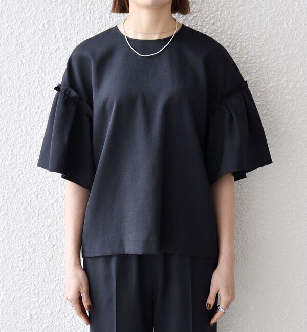 SHIPS any「《予約》SHIPS any:〈洗濯機可能〉リネン ライク ブラウス &times; イージー パンツ セットアップ」|その他|