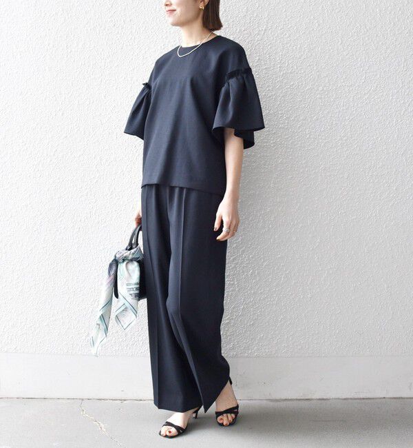 SHIPS any「《予約》SHIPS any:〈洗濯機可能〉リネン ライク ブラウス &times; イージー パンツ セットアップ」|その他|