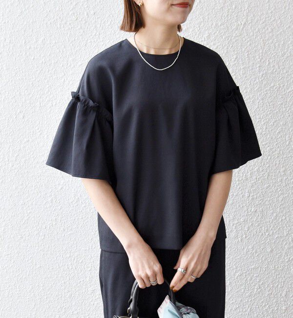 SHIPS any「《予約》SHIPS any:〈洗濯機可能〉リネン ライク ブラウス &times; イージー パンツ セットアップ」|その他|