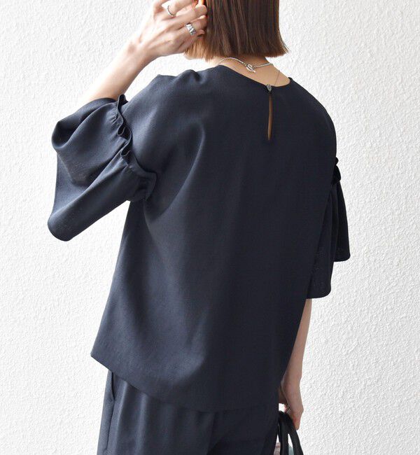 SHIPS any「《予約》SHIPS any:〈洗濯機可能〉リネン ライク ブラウス &times; イージー パンツ セットアップ」|その他|