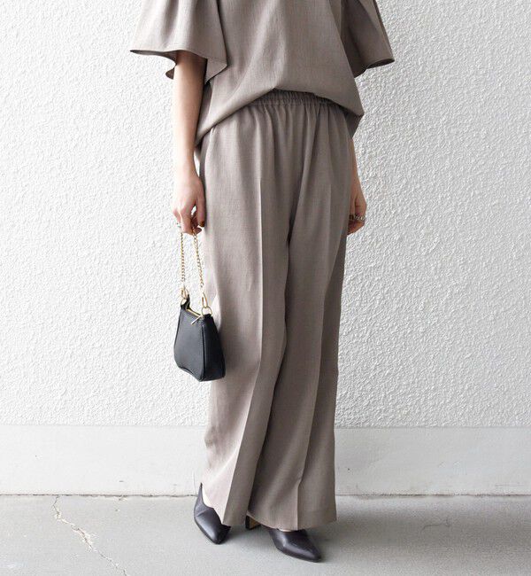 SHIPS any「《予約》SHIPS any:〈洗濯機可能〉リネン ライク ブラウス &times; イージー パンツ セットアップ」|その他|