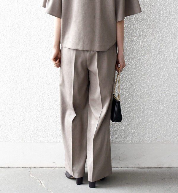 SHIPS any「《予約》SHIPS any:〈洗濯機可能〉リネン ライク ブラウス &times; イージー パンツ セットアップ」|その他|