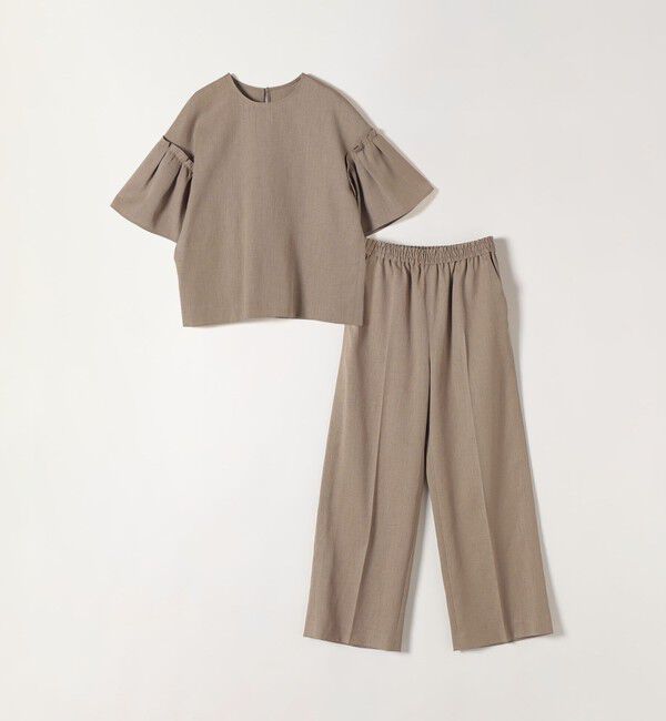 SHIPS any「《予約》SHIPS any:〈洗濯機可能〉リネン ライク ブラウス &times; イージー パンツ セットアップ」|その他|