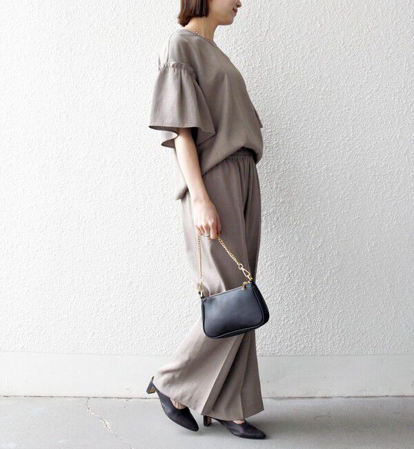 SHIPS any「《予約》SHIPS any:〈洗濯機可能〉リネン ライク ブラウス &times; イージー パンツ セットアップ」|その他|