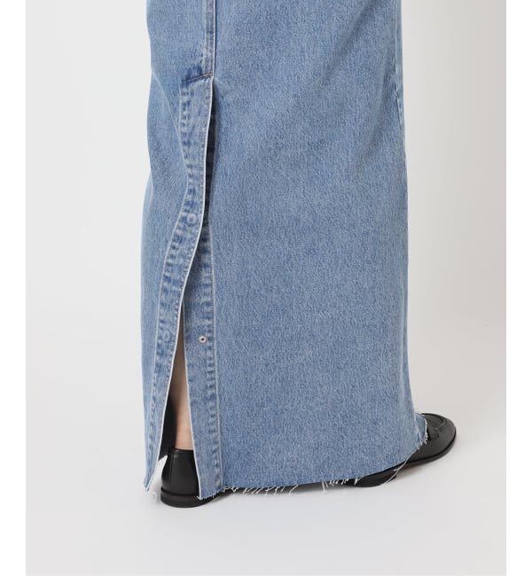 OUTDOOR PRODUCTS Usual Things「追加4ULTデニムスリットリーンスカート」|スカート|